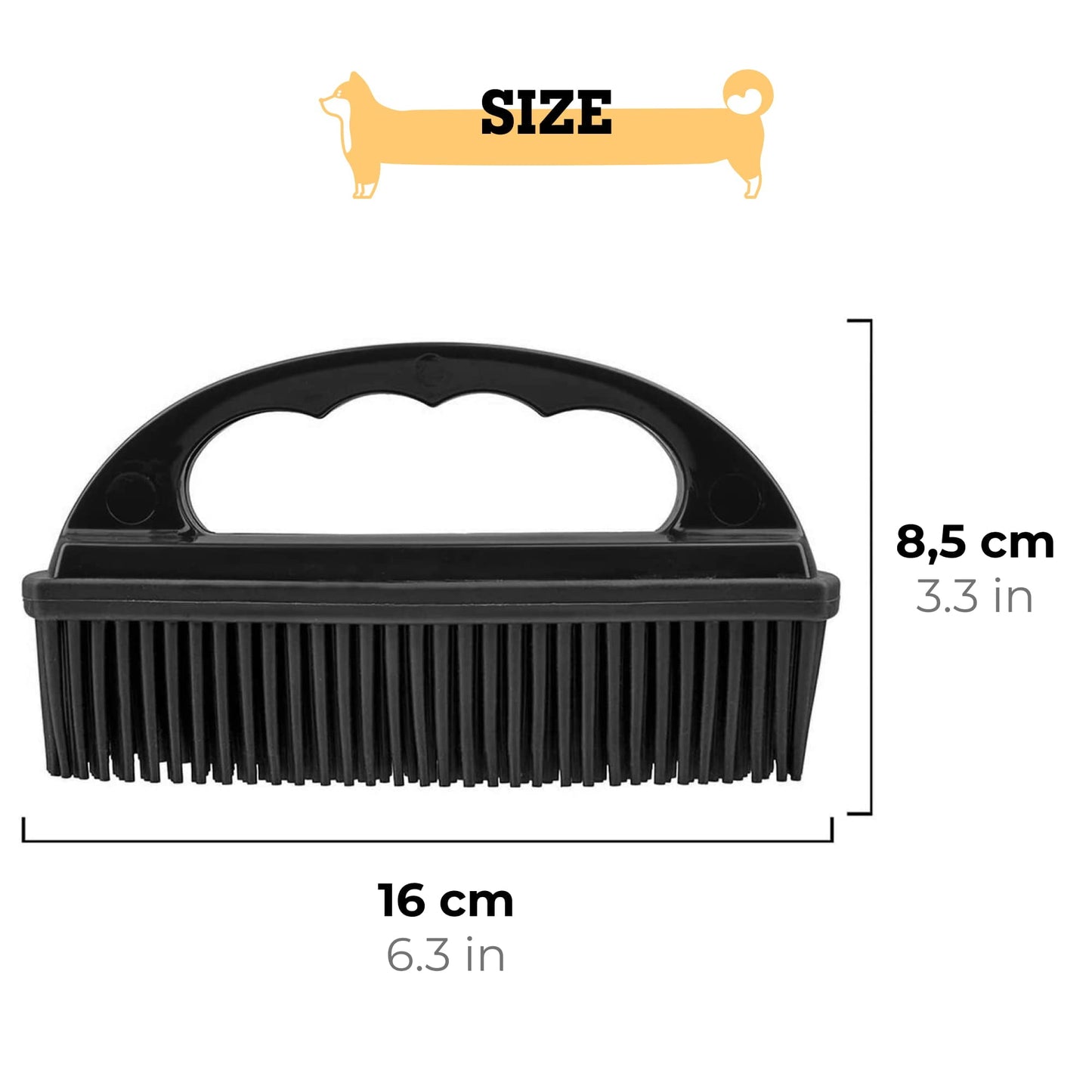 Vitazoo Pet Hair Remover Fur Brush for Carpets, Furniture, Blankets Red