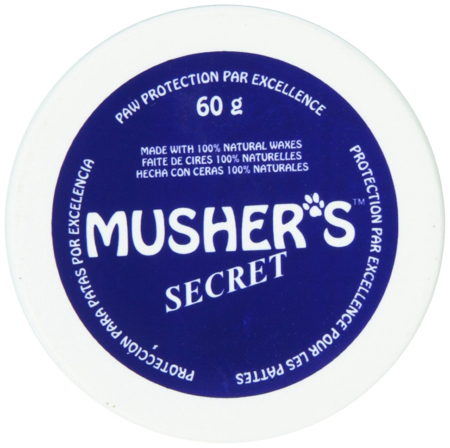 Musher's Secret Dog Paw Balm 60g - Moisturizing, All-Natural Paw Balm