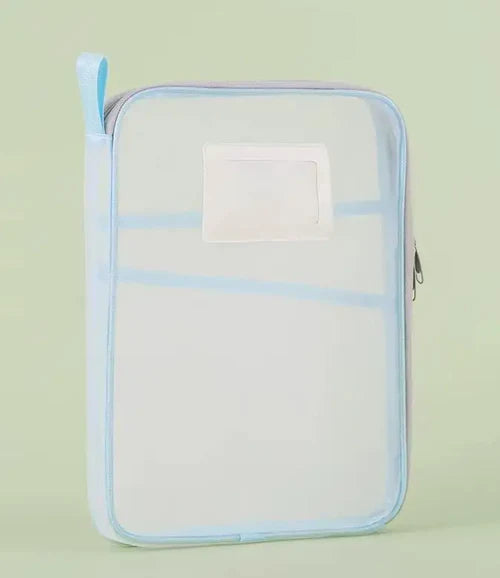 A4 Stationery Storage Bag Double-layer Mesh Zipper Bag Large Capacity