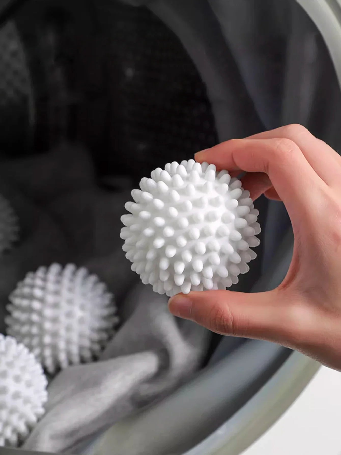 TPR Anti Winding Laundry Ball Circular Pure White Magic Cleaning Drum