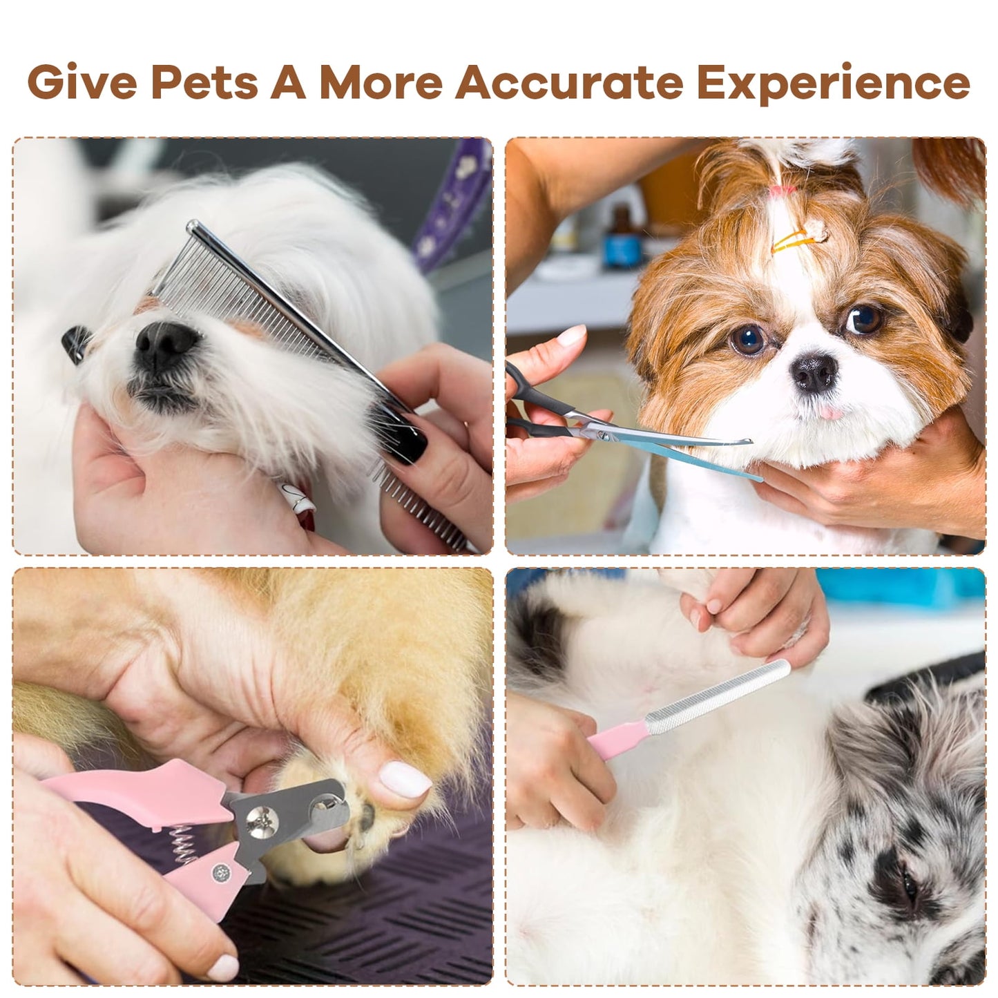MICHPONG Professional Dog Grooming Kit - 5 Speed Dog Clipper for Grooming, Cordless Electric Dog Trimmer with Adjustable Clipper Comb & Detachable Blades,Shaver for Dogs Cats Pets Animals