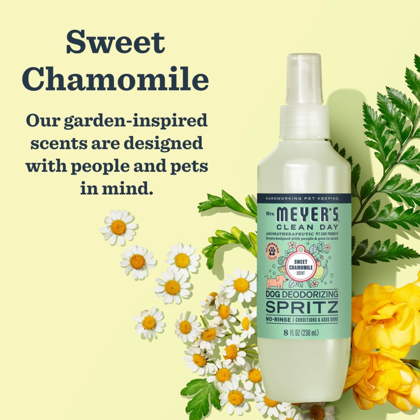 Mrs. Meyer's Clean Day Dog Deodorizing Spray, Sweet Chamomile Scent, 8oz