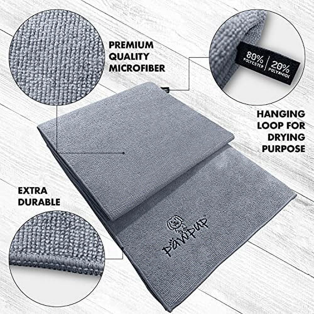 PAWPUP Dog Towel Super Absorbent (Pack of 2) Quick Drying Super Soft Microfiber Pet Towel for Dogs, Cats and Other Pets