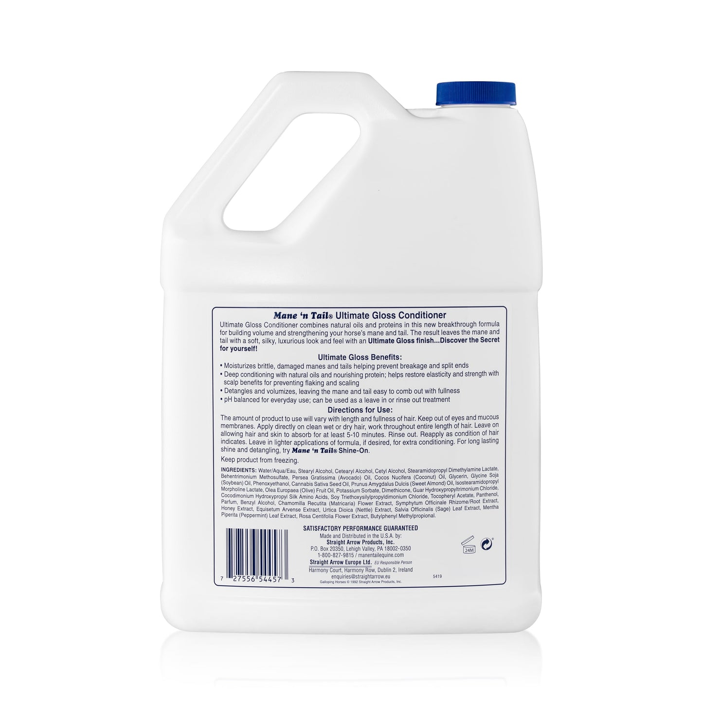 Mane 'n Tail Ultimate Gloss Conditioner 1 Gallon – Deeply Moisturizes, Strengthens & Restores Shine for Soft, Silky Coat, Mane & Tail, Also Great for Dogs