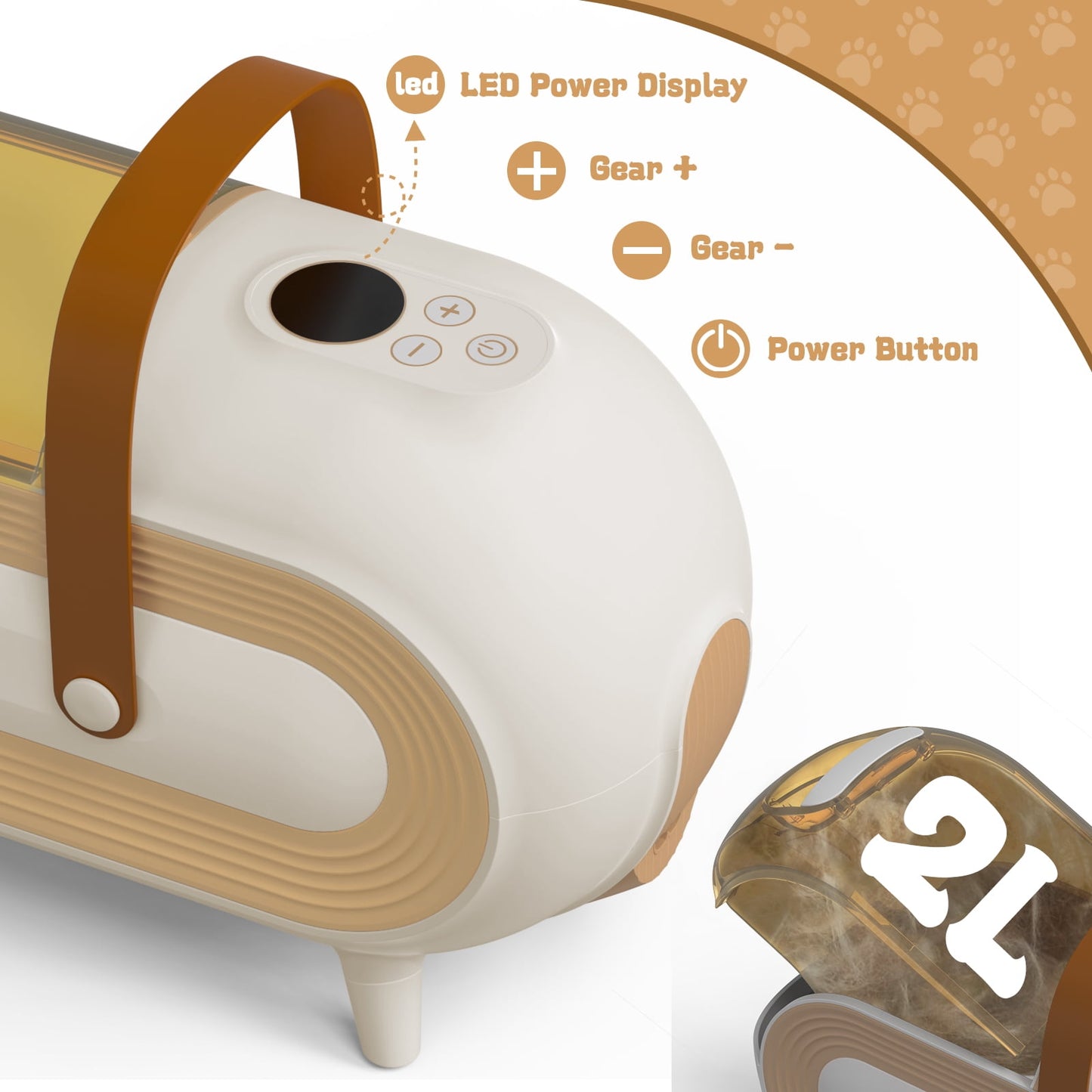 CATLK Pro Large Capacity 7-in-1 Pet Grooming Vacuum for Dogs, Cats