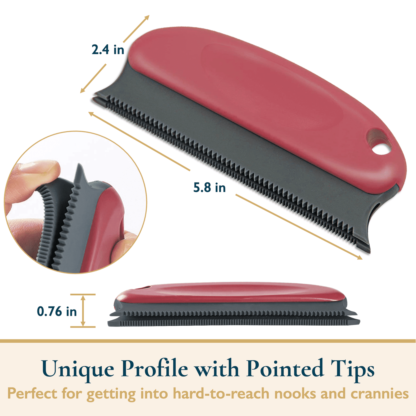 ComfiTime Pet Hair Remover - Pet Hair Roller & Detailer Set, Reusable Lint Roller for Pet Hair, Dog/Cat Hair Pet Fur Remover for Furniture, Couch,Carpet,Clothes & Bed,Portable Pet Hair Removal Tool