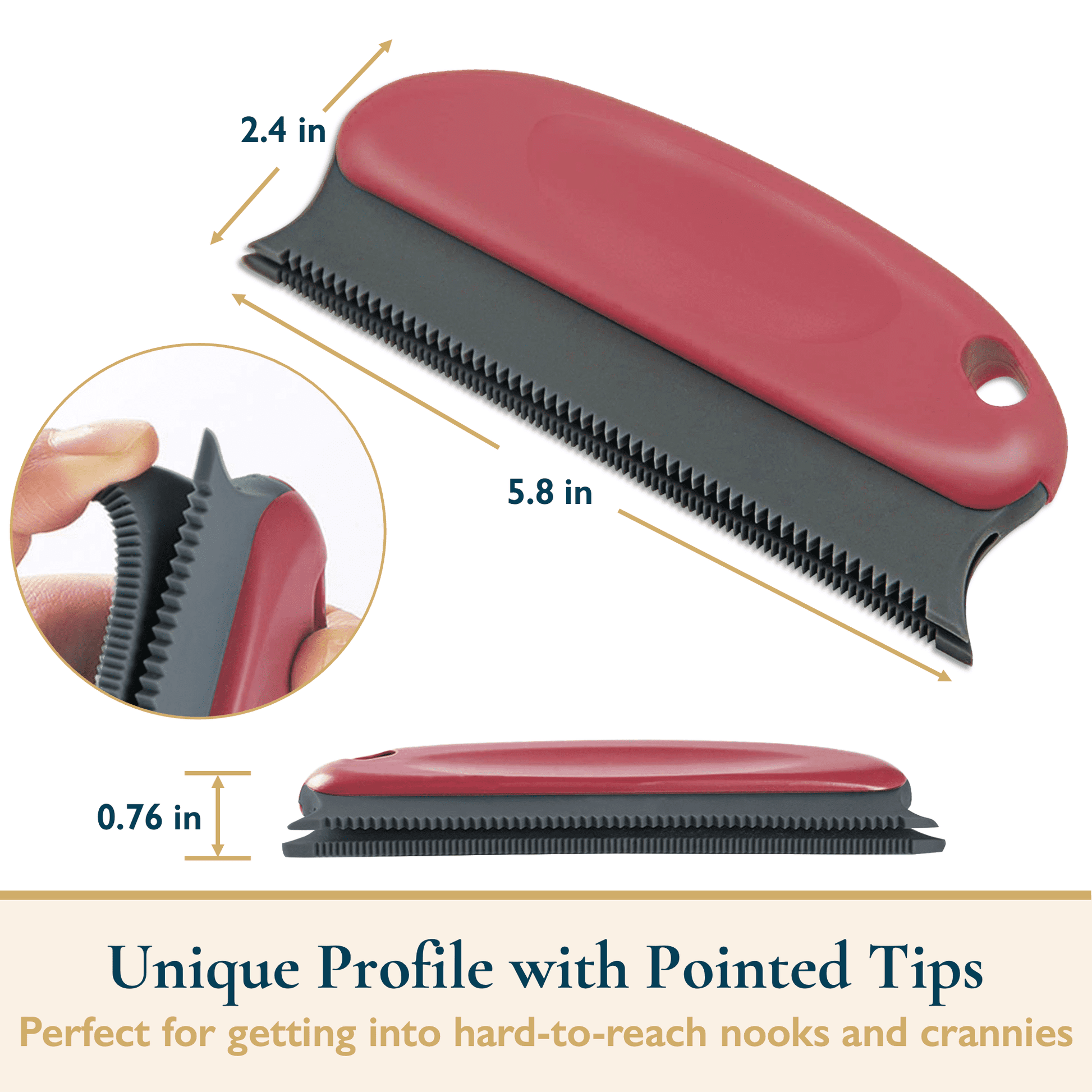 ComfiTime Pet Hair Remover - Pet Hair Roller & Detailer Set, Reusable Lint Roller for Pet Hair, Dog/Cat Hair Pet Fur Remover for Furniture, Couch,Carpet,Clothes & Bed,Portable Pet Hair Removal Tool