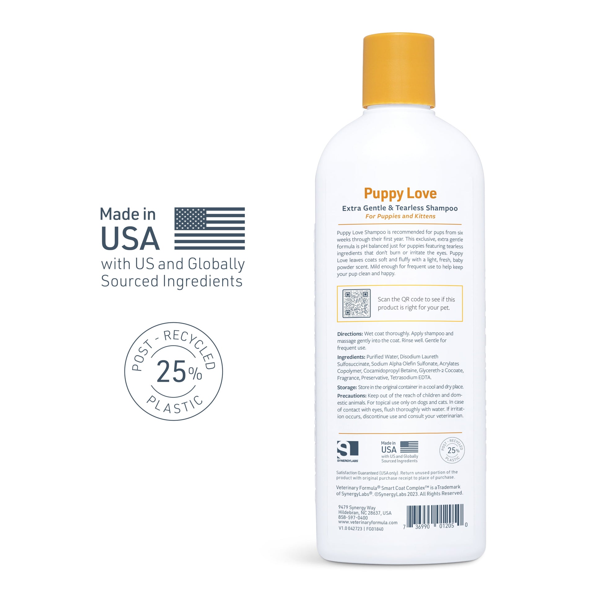 Veterinary Formula Solutions Puppy Love Extra Gentle Tearless Shampoo for Dogs, 17 oz