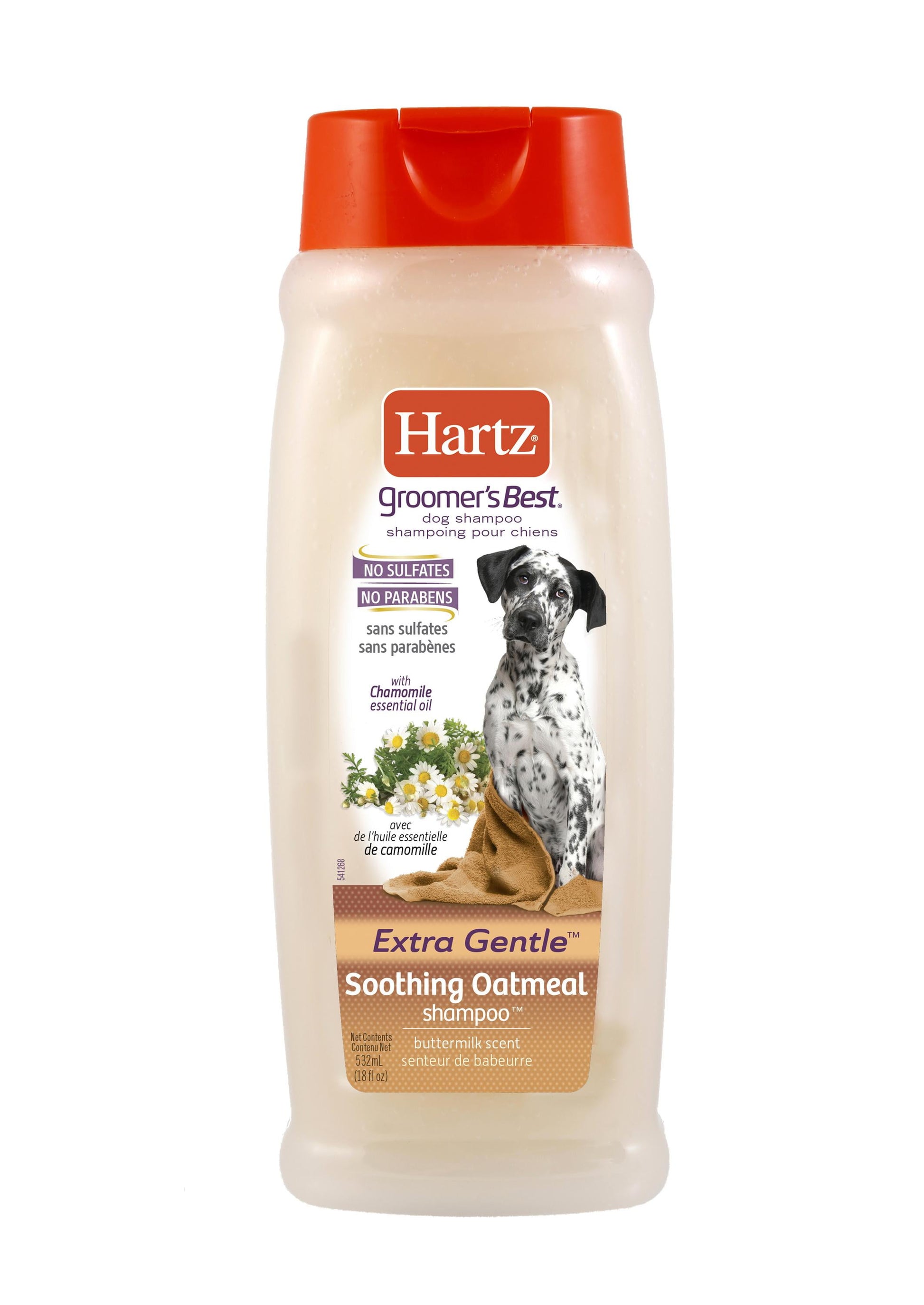 (5 pack) Hartz Groomer's Best Extra Gentle Soothing Oatmeal Shampoo for Dogs with Chamomile Essential Oil, Buttermilk Scent, 18 fl oz