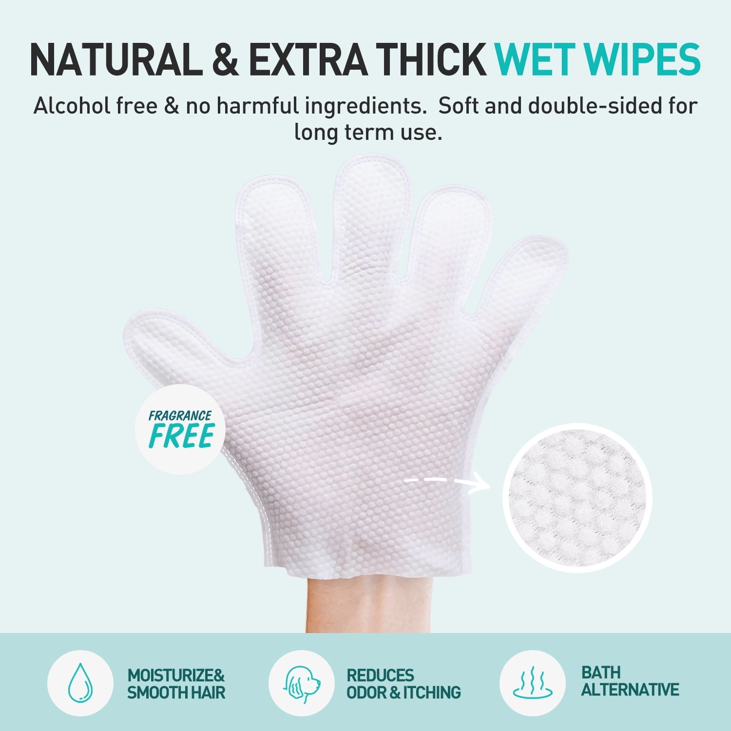 All For Paws Dog Grooming Wipes, Disposable Cat Glove Wipes, 12pcs
