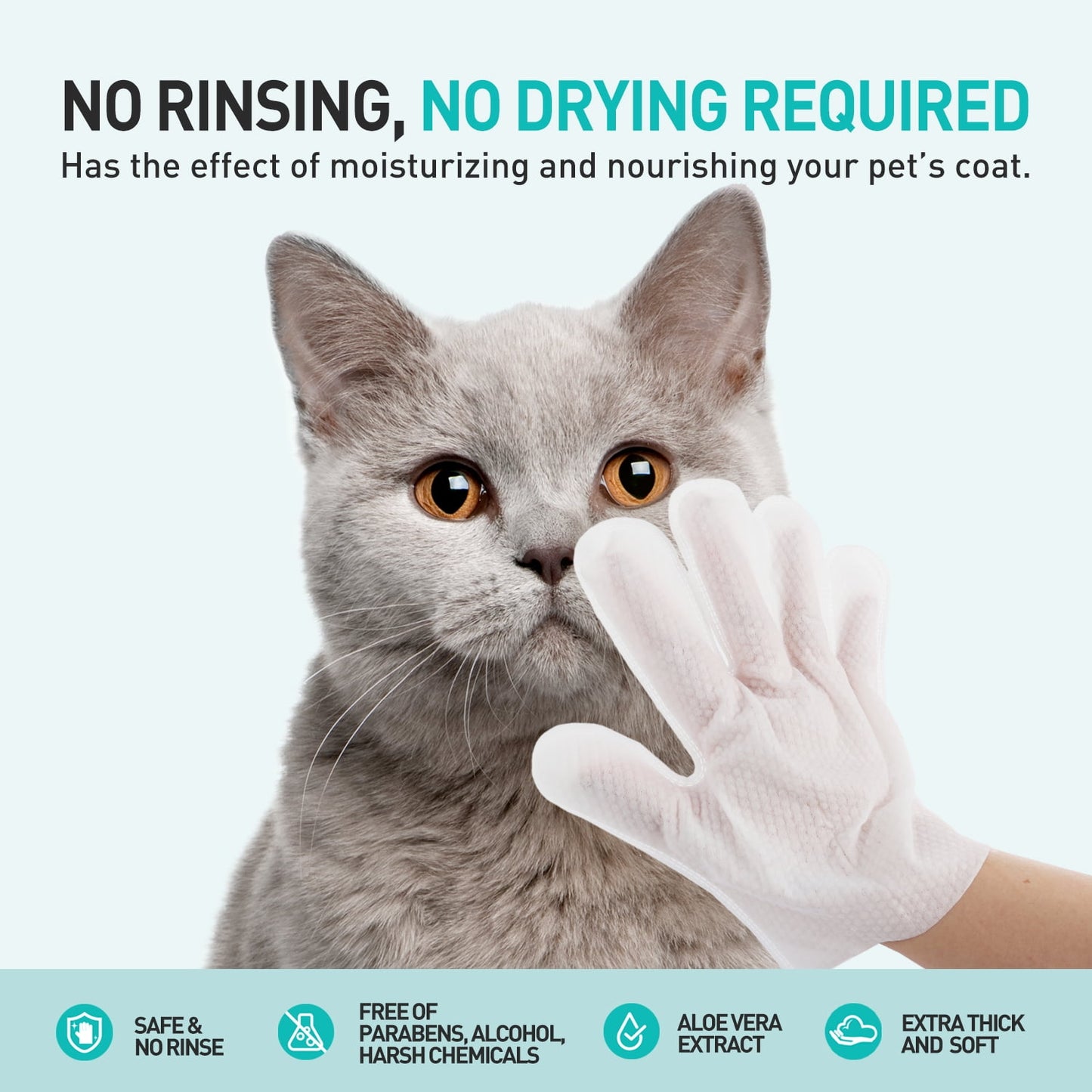 All For Paws Dog Grooming Wipes, Disposable Cat Glove Wipes, 12pcs