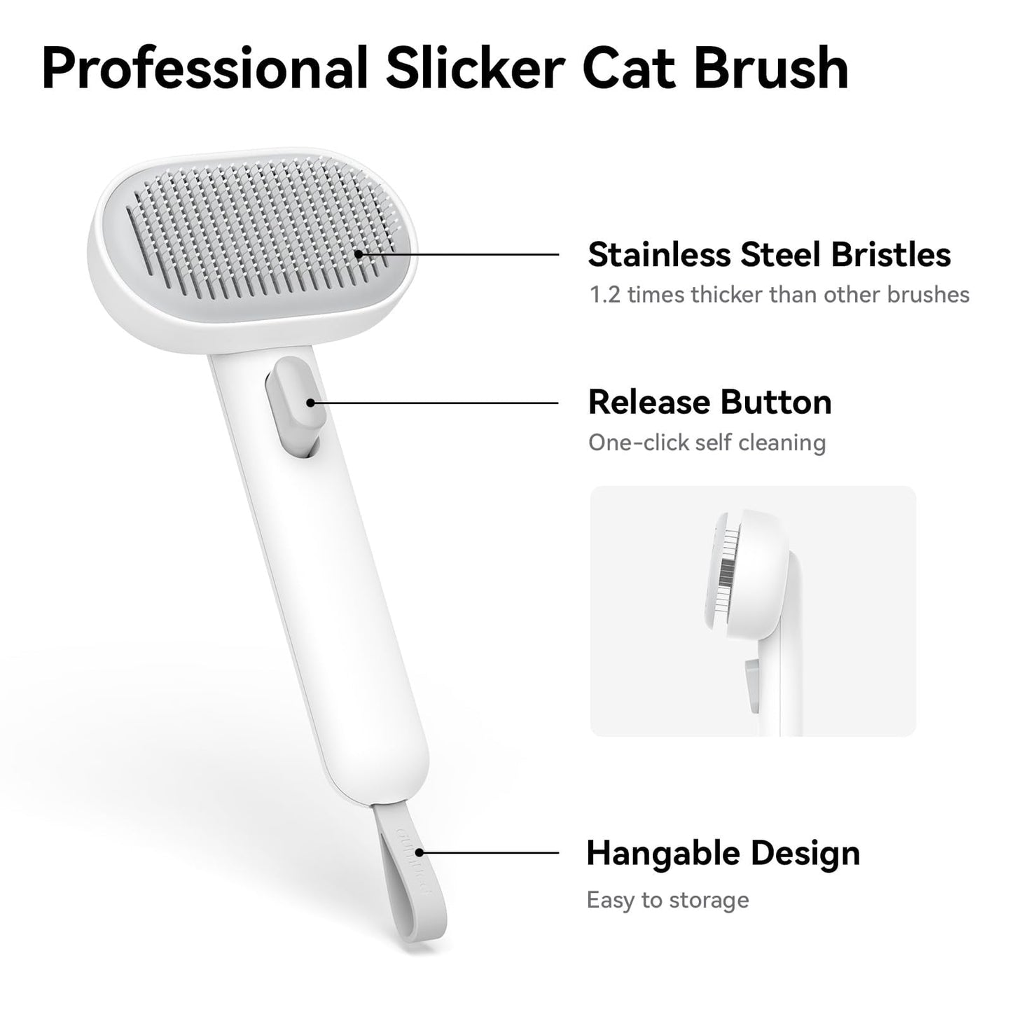 aumuca Cat Brush for Shedding, Cat Brushes for Indoor Cats, Cat Brush for Long or Short Haired Cats, Removes Loose Fur