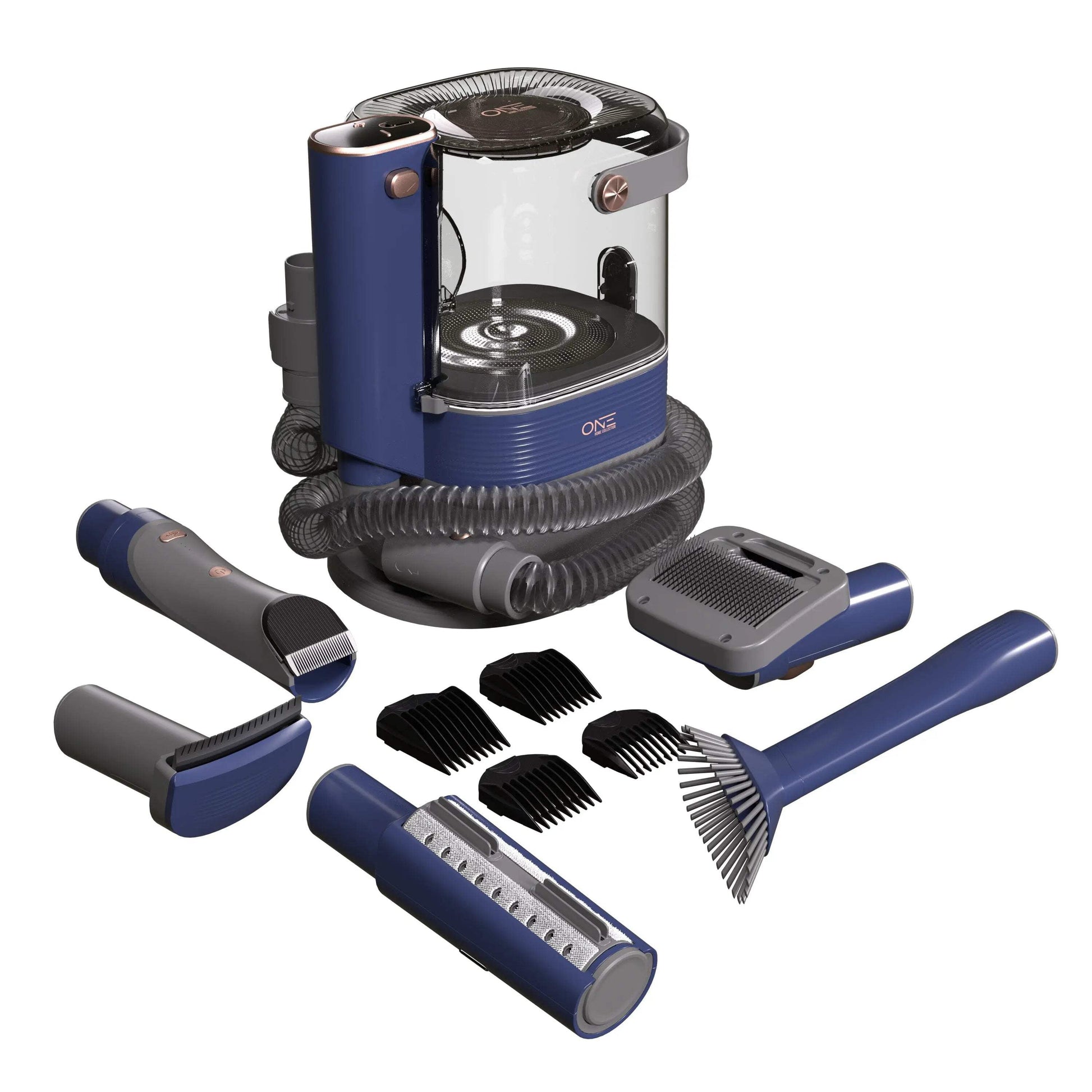 PROMOUNTS 7-Speed Detachable Corded Electric Clippers Set for Dog and Cat with Pet Grooming Vacuum & Accessories