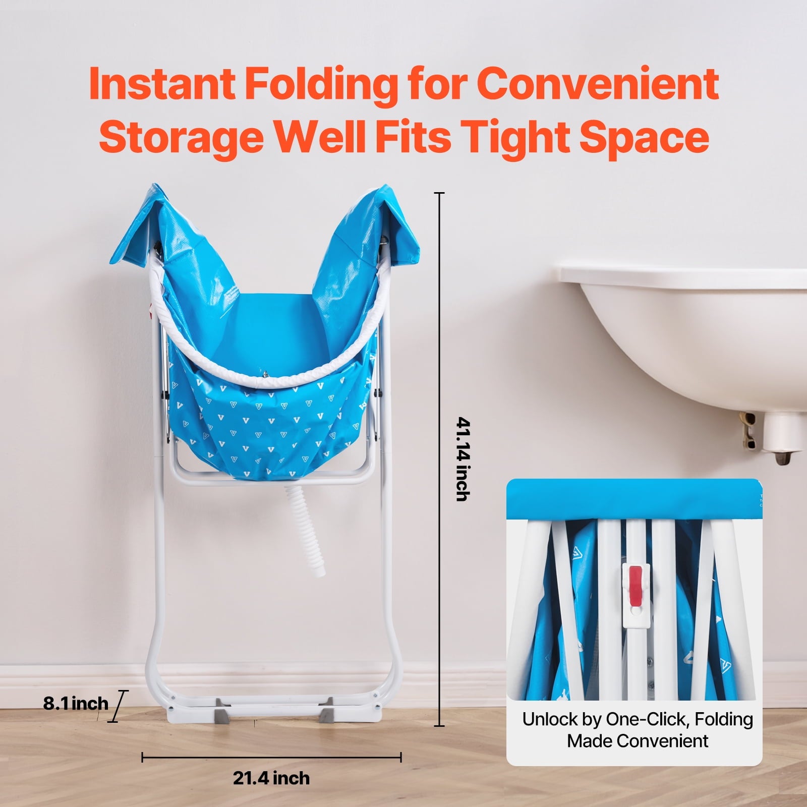 KFFKFF Compact Pet Bathing Tub, Convenient & Collapsible Canine Shower Station with Efficient Drainage System, Suitable for Cleaning & Primping Small to Medium Sized Dogs and Cats