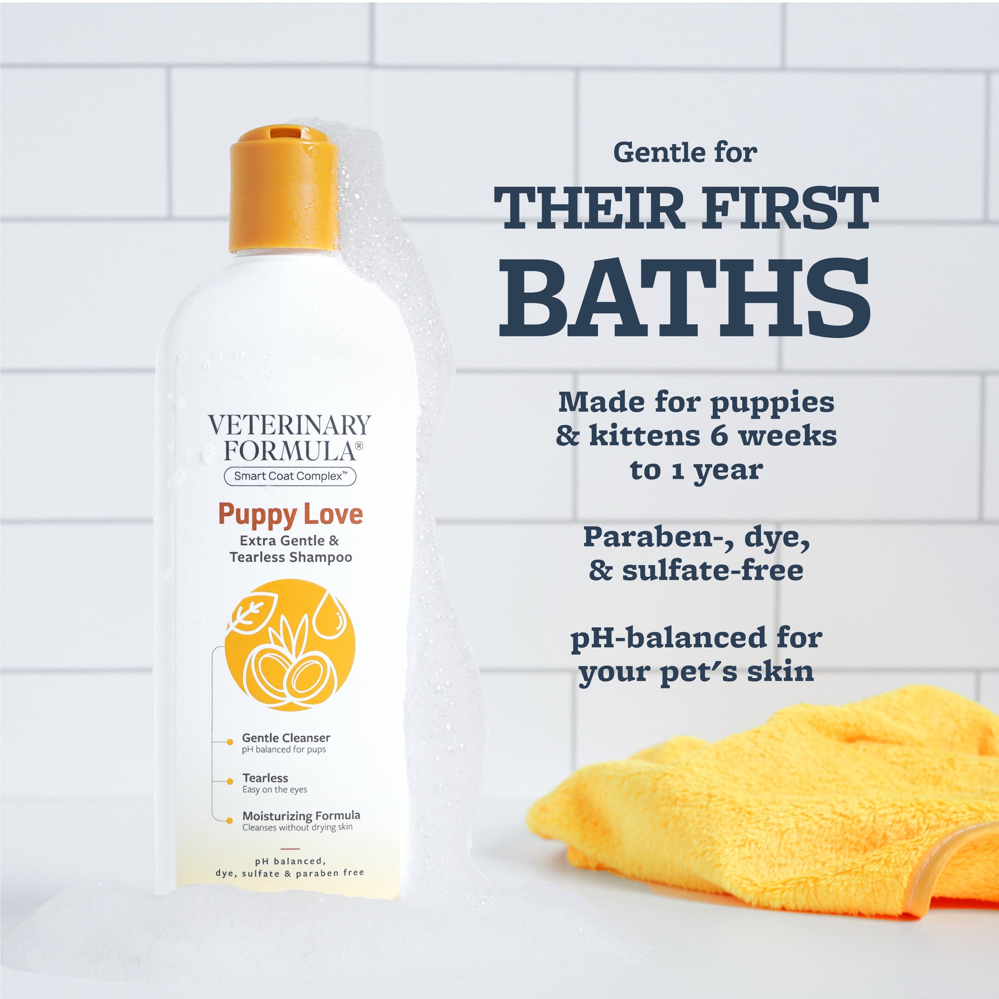 Veterinary Formula Solutions Puppy Love Extra Gentle Tearless Shampoo for Dogs, 17 oz