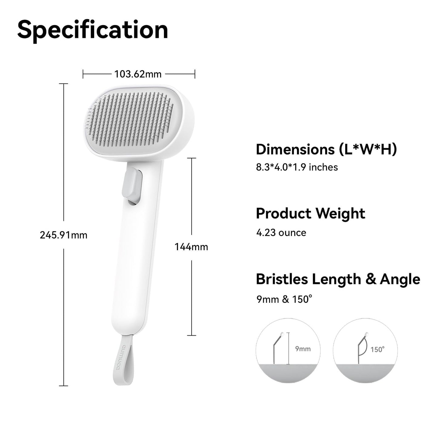 aumuca Cat Brush for Shedding, Cat Brushes for Indoor Cats, Cat Brush for Long or Short Haired Cats, Removes Loose Fur