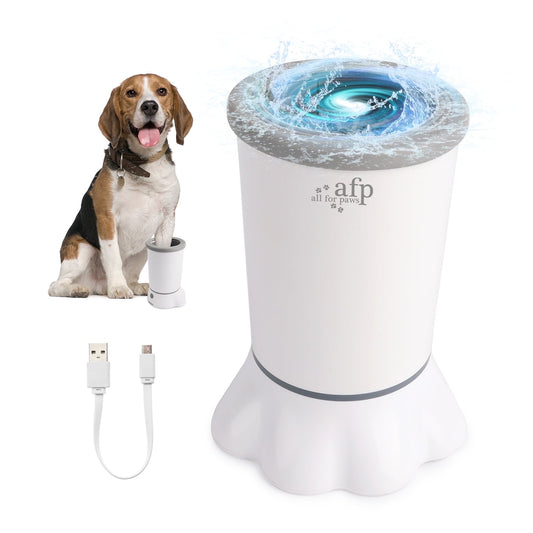 All For Paws Automatic Dog Paw Washer Cup for Small to Medium-Sized Dogs, USB Rechargeable Dog Claw Cleaner