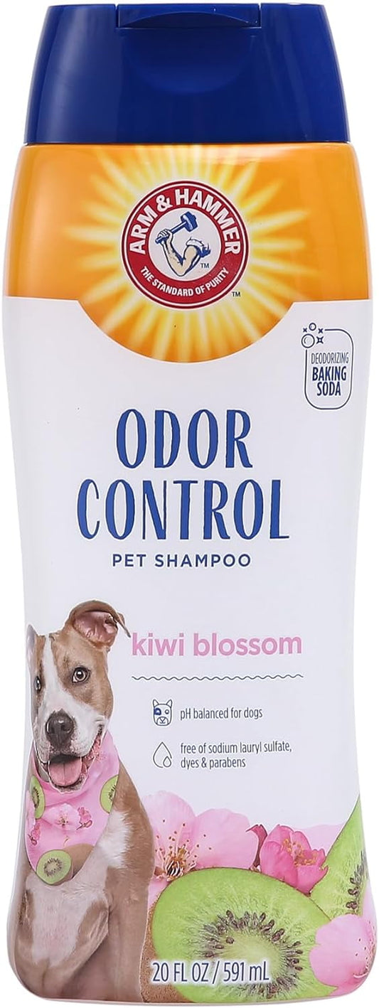 Arm & Hammer Dog Deodorizing Shampoo with Baking Soda, Kiwi Blossom Scent 20 oz