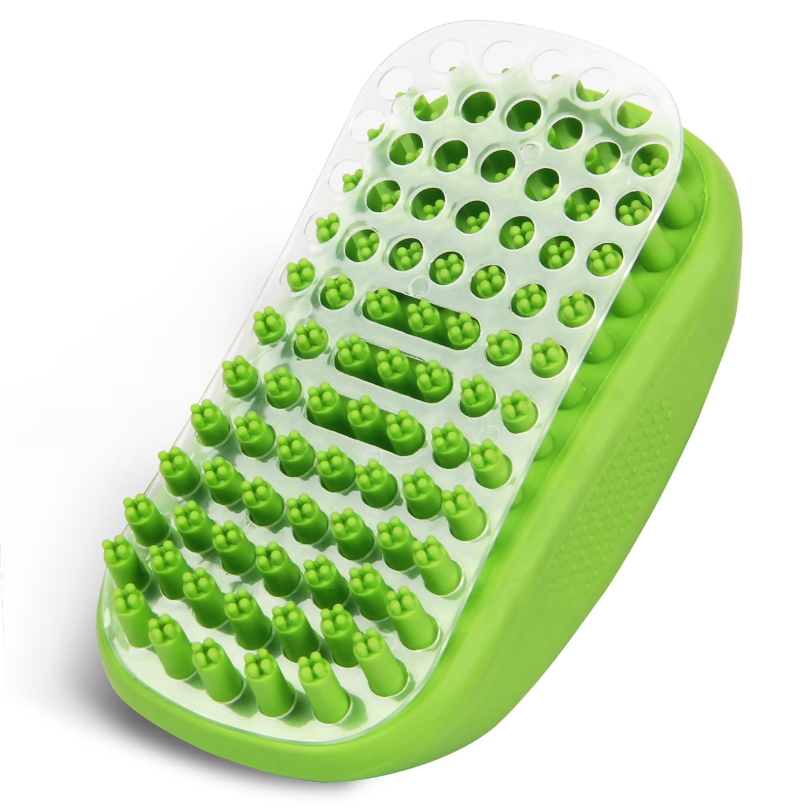 Dog Brush Bath Histotree Soothing Massage Rubber Bristles Curry Comb for Dogs & Cats Washing