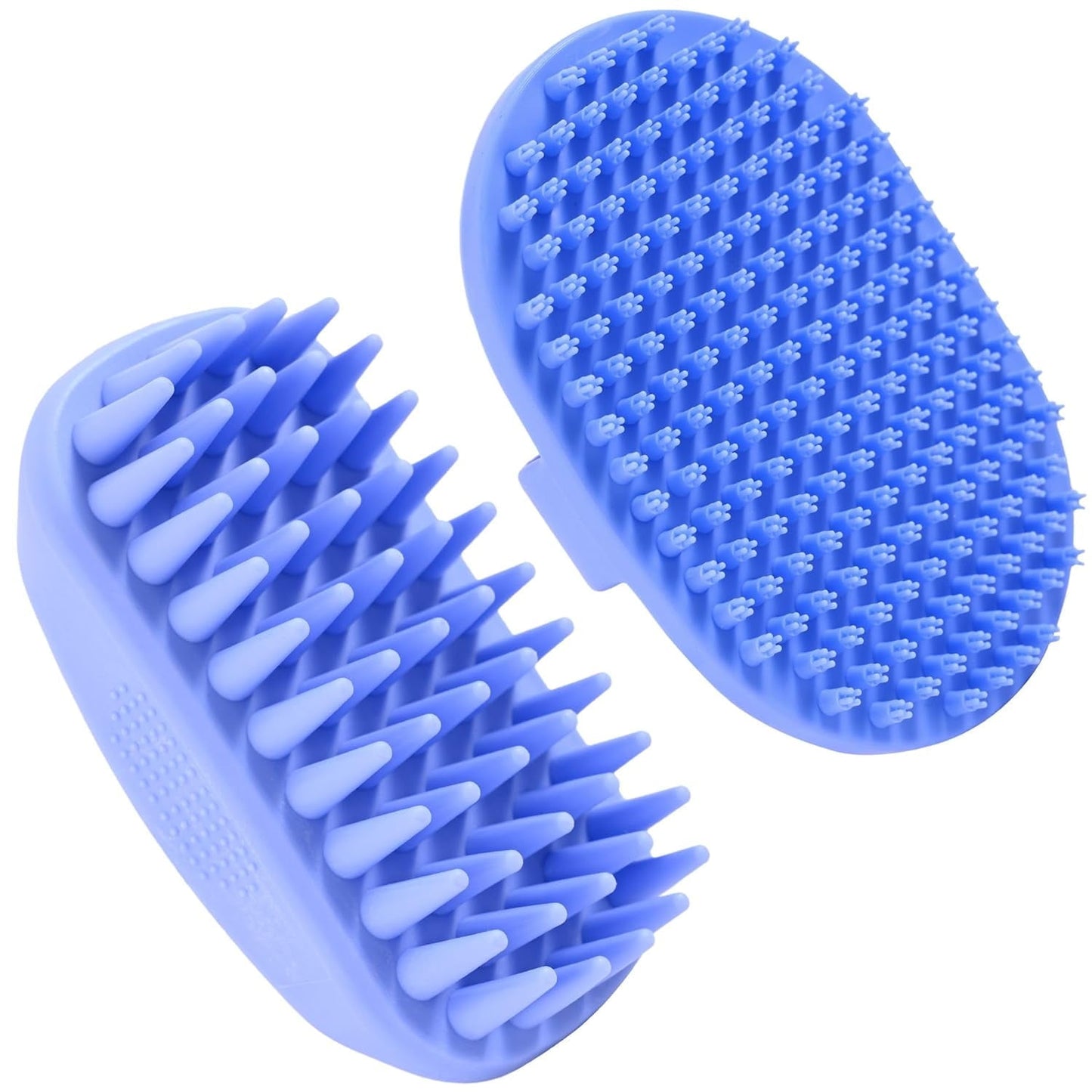 Dog Grooming Bath Brush, Pet Rubber Brush For Shower Scrubbing & Soothing Massage, Ideal for Long & Short Haired Dogs and Cats, Essential Puppy Grooming Accessories, 2 PACK [We Love Doodles]