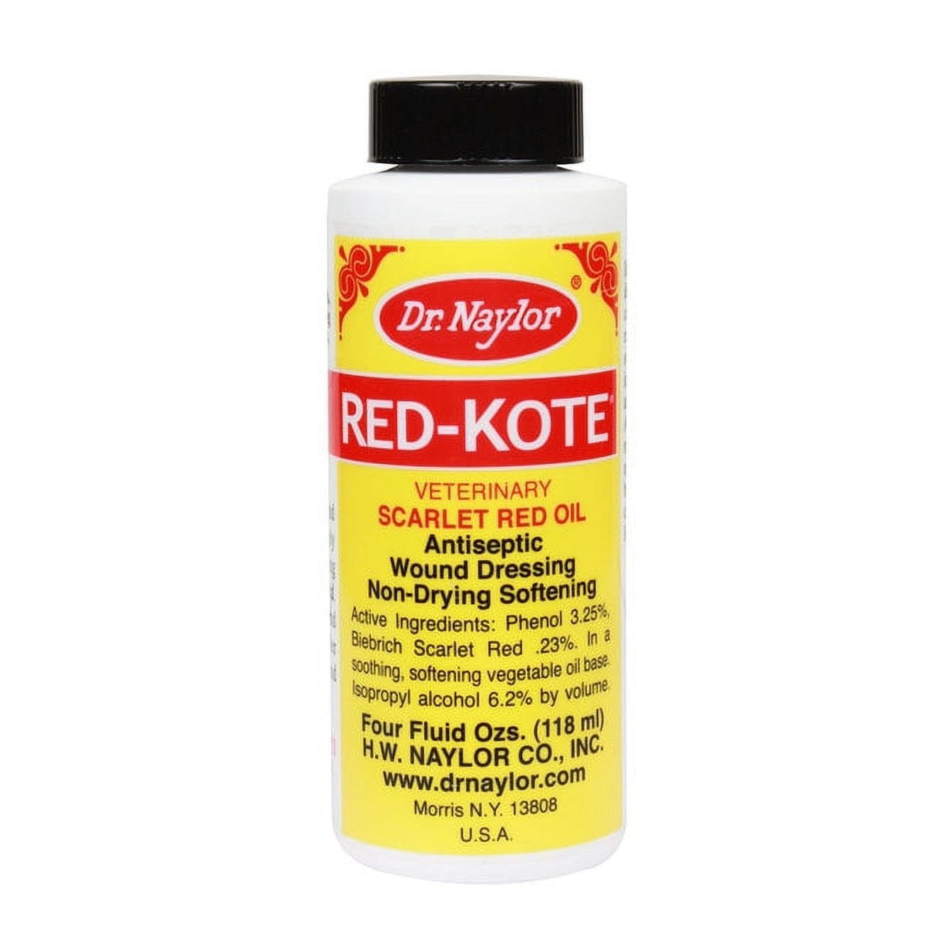 Dr. Naylor Red-Kote Dauber for Dog, Cow, Horse, Mule, Donkey, Llama, Goat, Deer, Elk, Yak, 4 Fluid Ounce