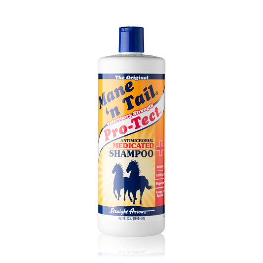 Mane 'n Tail Pro-Tect Veterinary Strength Medicated Shampoo 32 oz – Antimicrobial Formula for Skin Treatment & Prevention, pH Balanced for Clean, Conditioned Coat