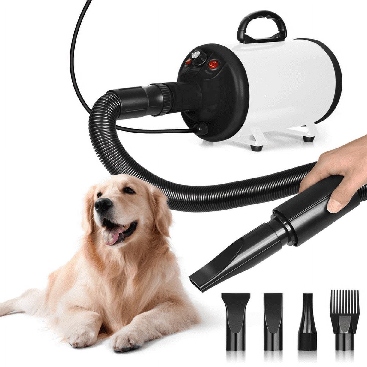 RichYa  Professional Dryer for Large Dogs, Pet Hair Grooming Blower Blaster with Strong Power, Yellow