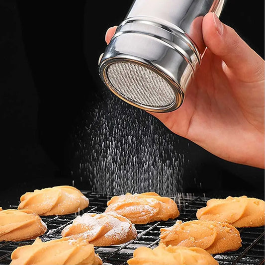 1pc-Silver stainless steel mesh tube type dusters dusting salt shaker