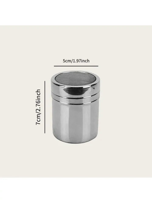1pc-Silver stainless steel mesh tube type dusters dusting salt shaker
