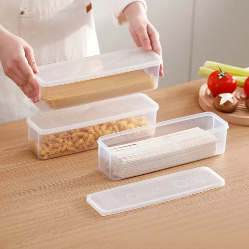 4 Pcs Long Rectangular Food Storage Containers, Plastic Reusable