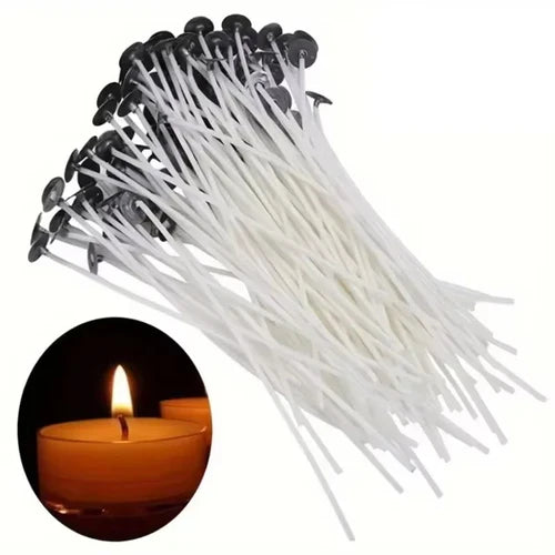 100pcs/30Pcs Smokeless Candle Wicks Soy wax Pure Cotton Core DIY