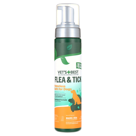 Vet's Best Flea & Tick Waterless Bath Foam for Dogs - Peppermint Scented - 8 oz.