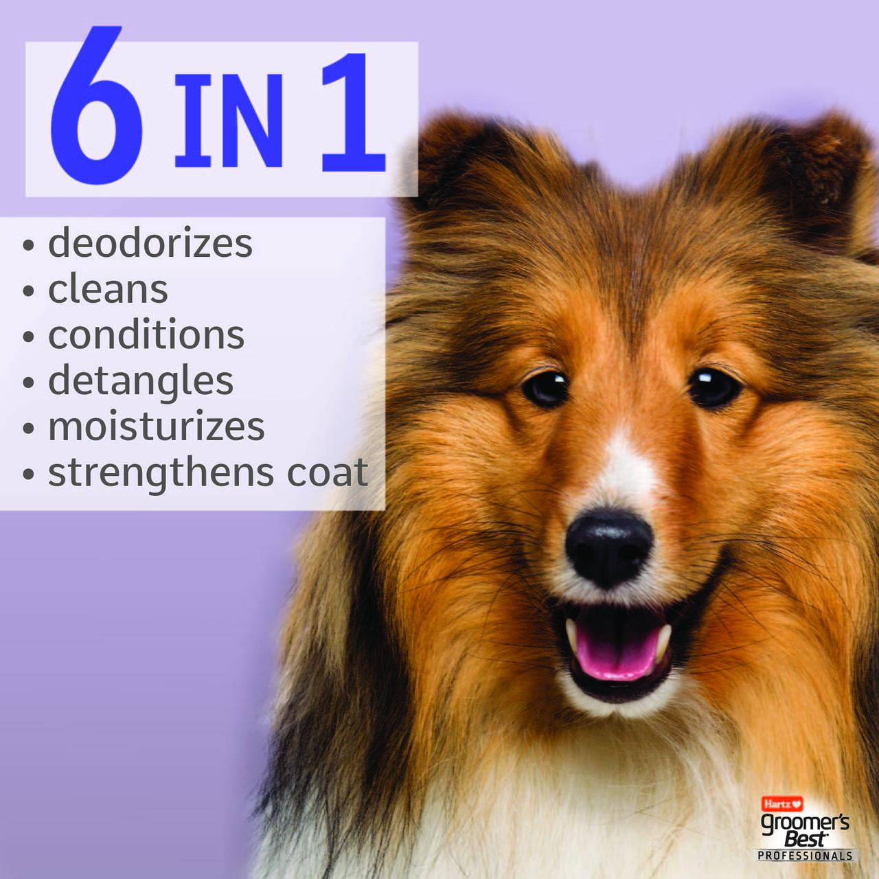 Hartz Groomer's Best PROFESSIONALS 6 IN 1 Dog Shampoo, 18 fl oz.