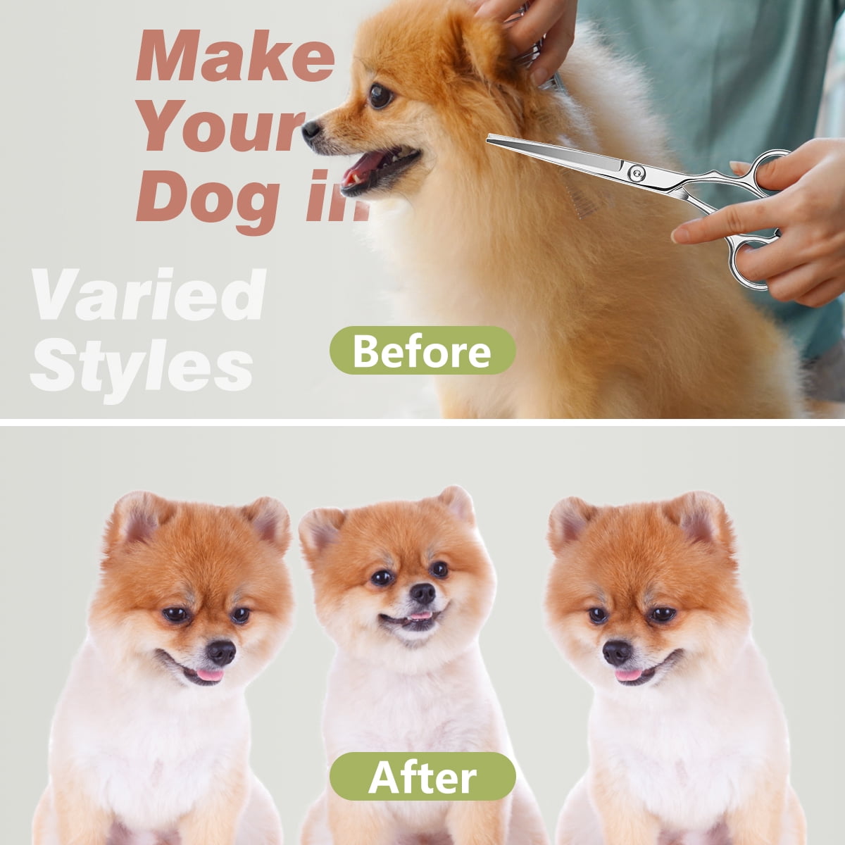 Syenll Dog Shaver Clippers, Low Noise Electric Hair Clipper Set Cordless Dog Grooming Kit for Dogs Cats Pet