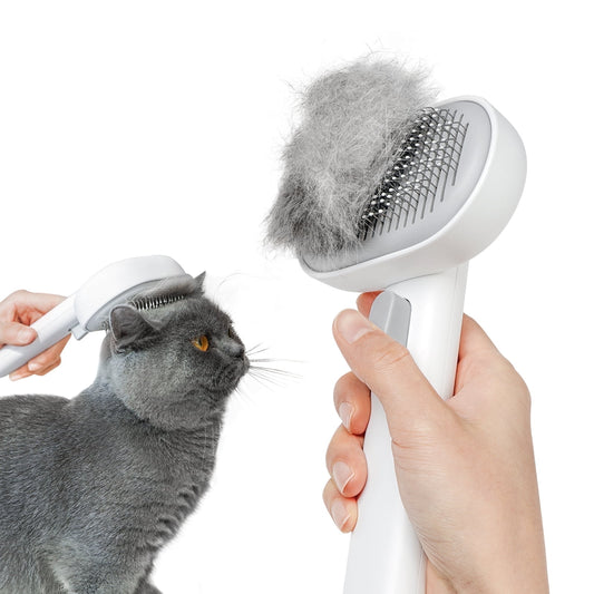 aumuca Cat Brush for Shedding, Cat Brushes for Indoor Cats, Cat Brush for Long or Short Haired Cats, Removes Loose Fur