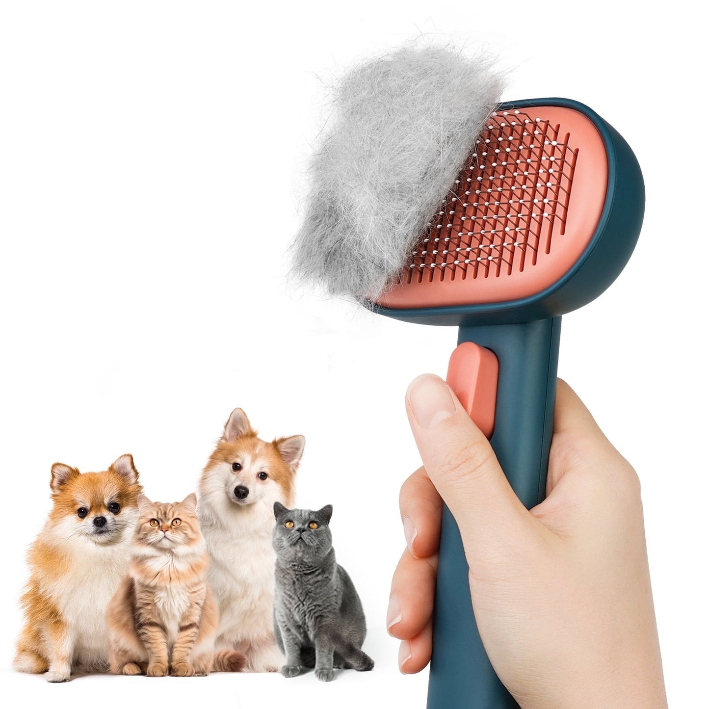 aumuca Cat Brush for Shedding, Cat Brushes for Indoor Cats, Cat Brush for Long or Short Haired Cats, Removes Loose Fur