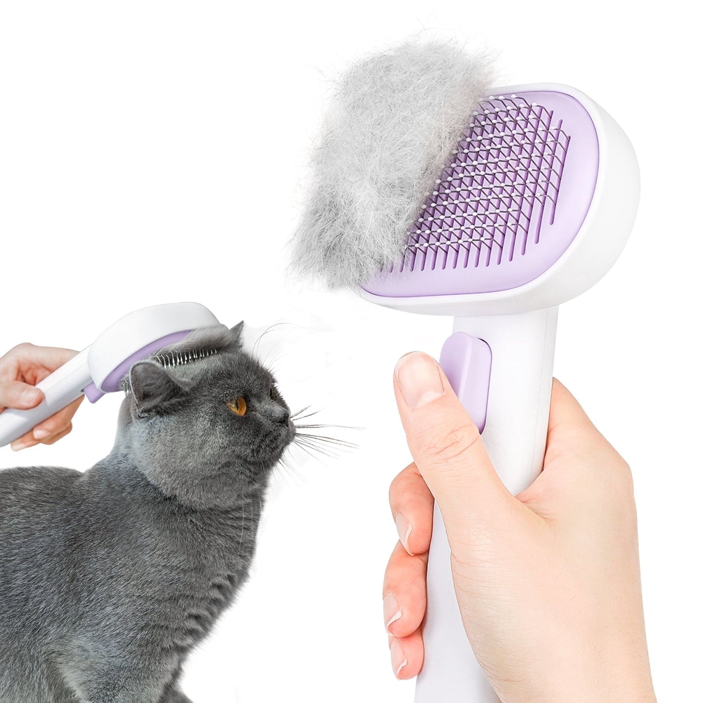 aumuca Cat Brush for Shedding, Cat Brushes for Indoor Cats, Cat Brush for Long or Short Haired Cats, Removes Loose Fur