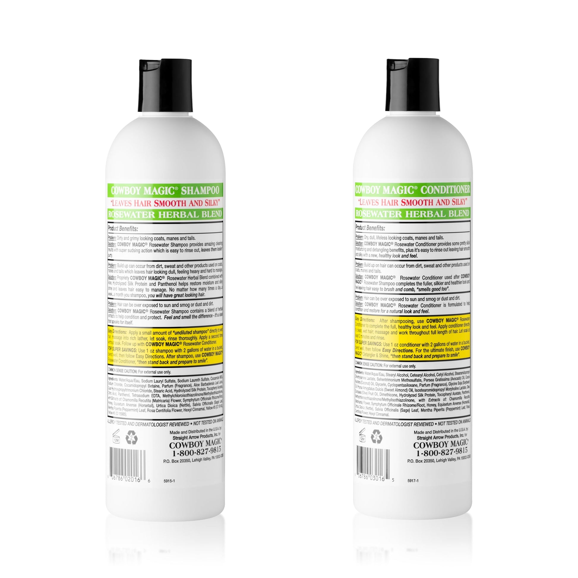 Cowboy Magic: Rosewater Shampoo + Conditioner (16 Oz Each)