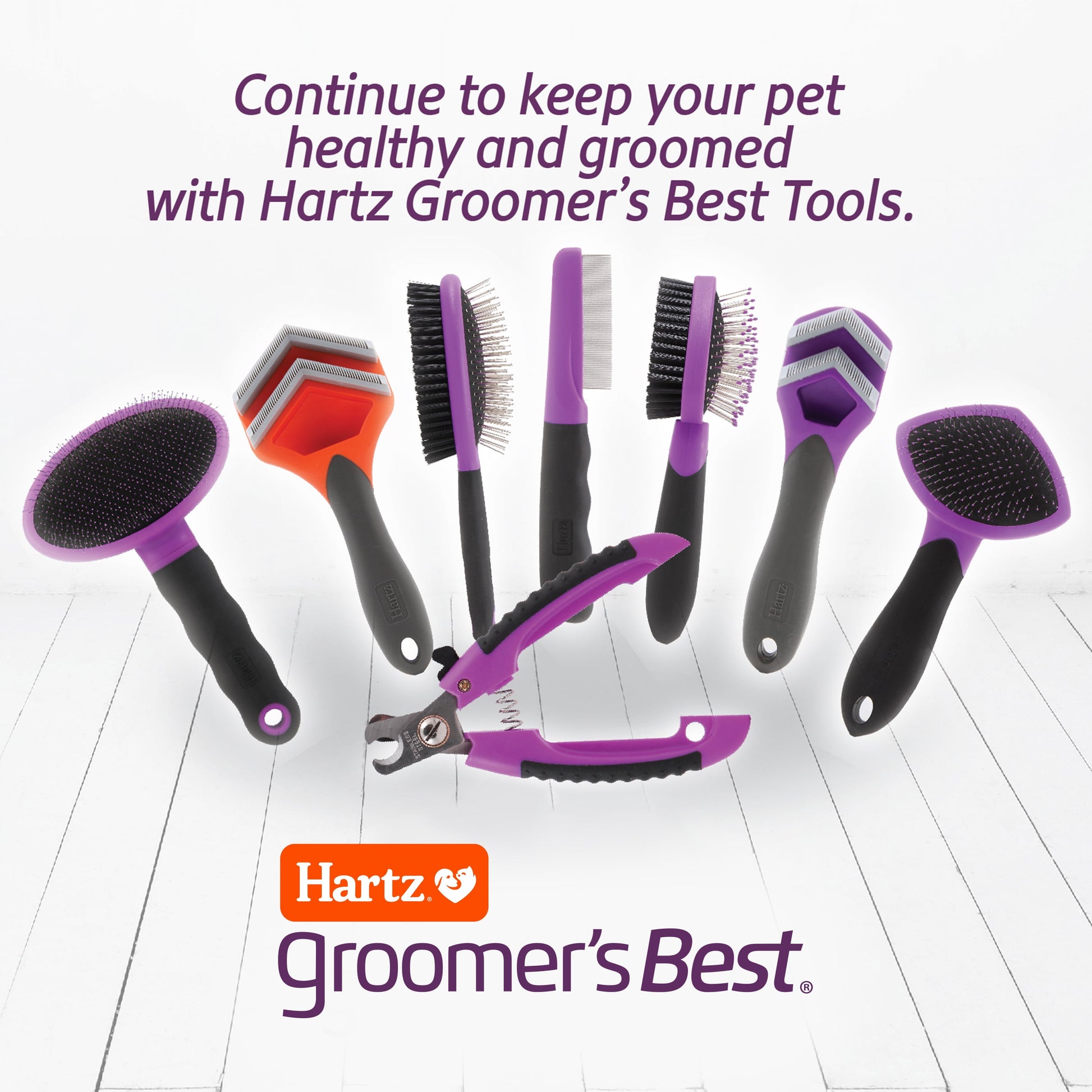 Hartz Groomer's Best De-Shed Slicker Brush for Cats, All Coat Types
