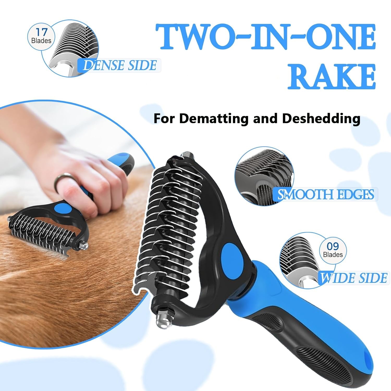 DXIMRX 3 Pack Pet Grooming Rake, Self-Cleaning Dematting Pin Slicker Brush Comb, Deshedding Tool for Dogs and Cats