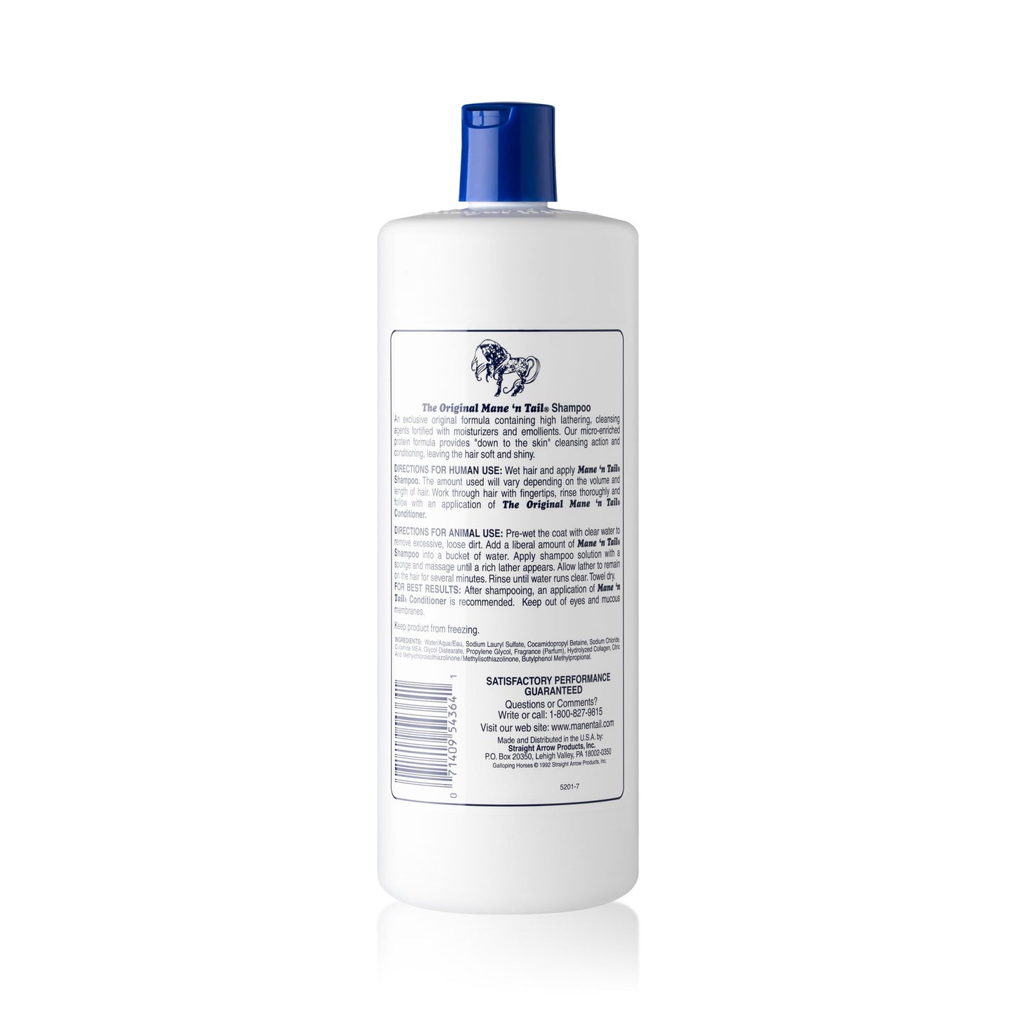 (2 pack) Mane 'n Tail Original Shampoo 32 oz – Fortifies & Conditions Hair for Soft, Silky Shine, pH Balanced for Optimal Body & Manageability