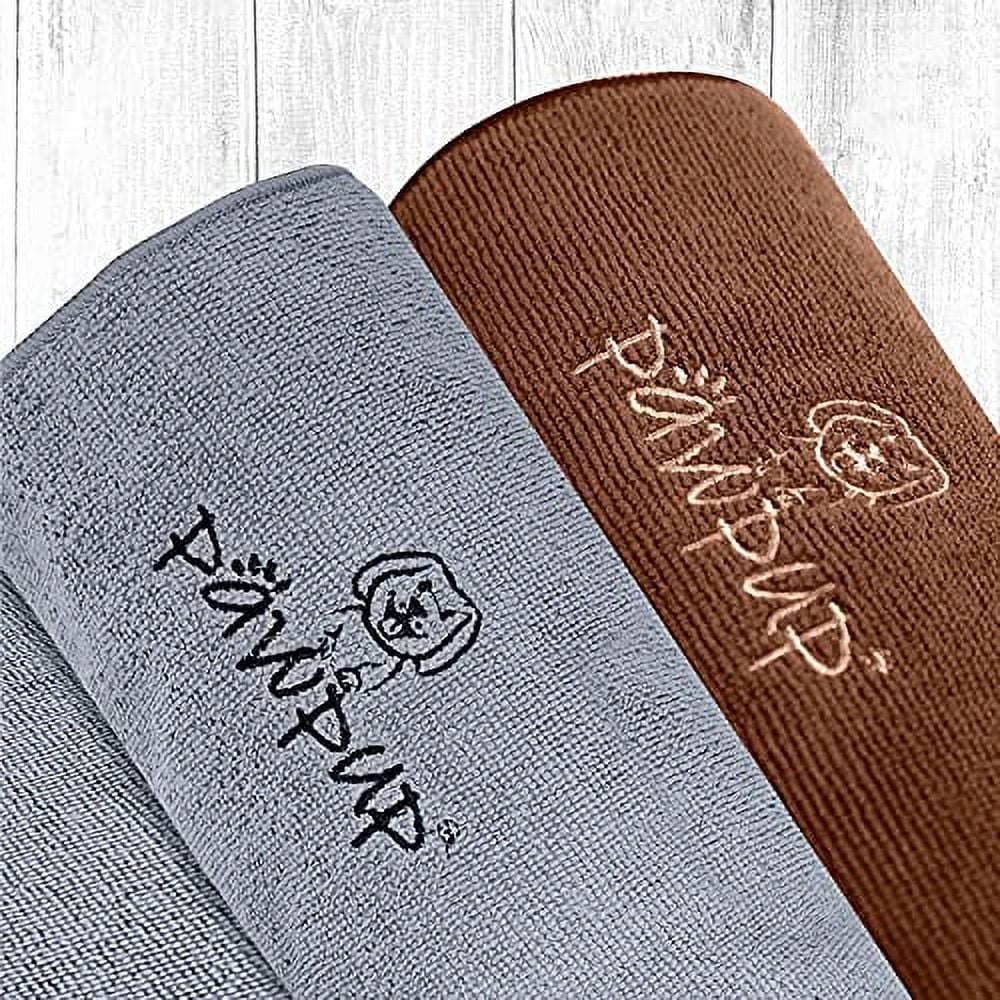PAWPUP Dog Towel Super Absorbent (Pack of 2) Quick Drying Super Soft Microfiber Pet Towel for Dogs, Cats and Other Pets