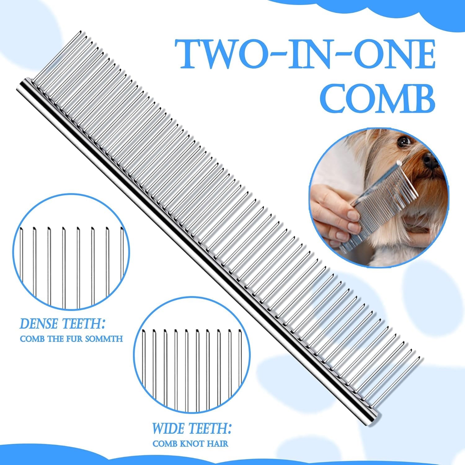 DXIMRX 3 Pack Pet Grooming Rake, Self-Cleaning Dematting Pin Slicker Brush Comb, Deshedding Tool for Dogs and Cats