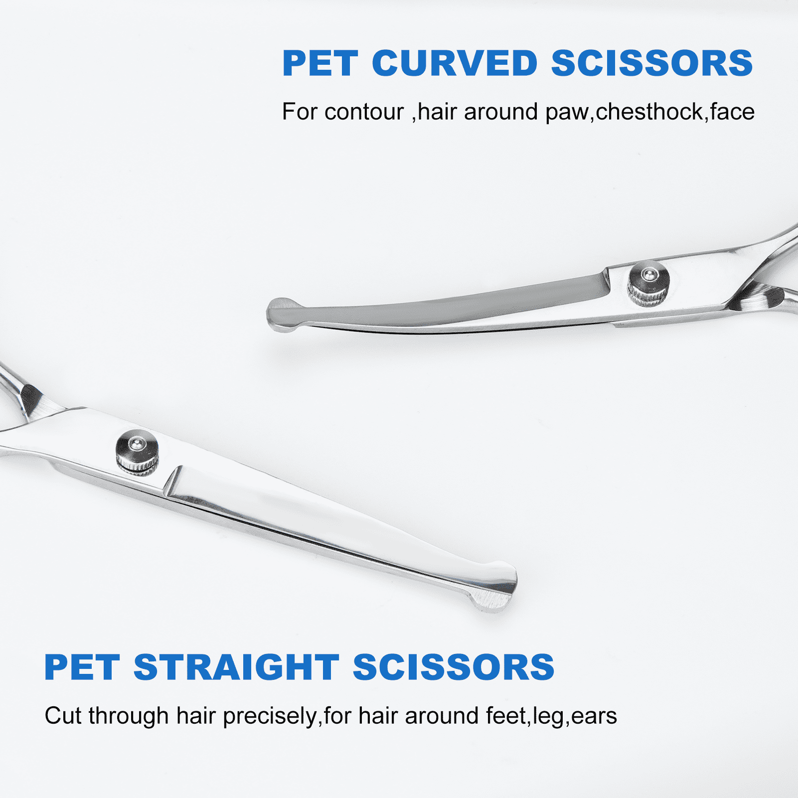 Cat Dog Grooming Shears 4-in-1 Pet Grooming Scissors for Cutting, Shaping, Thinning Fur
