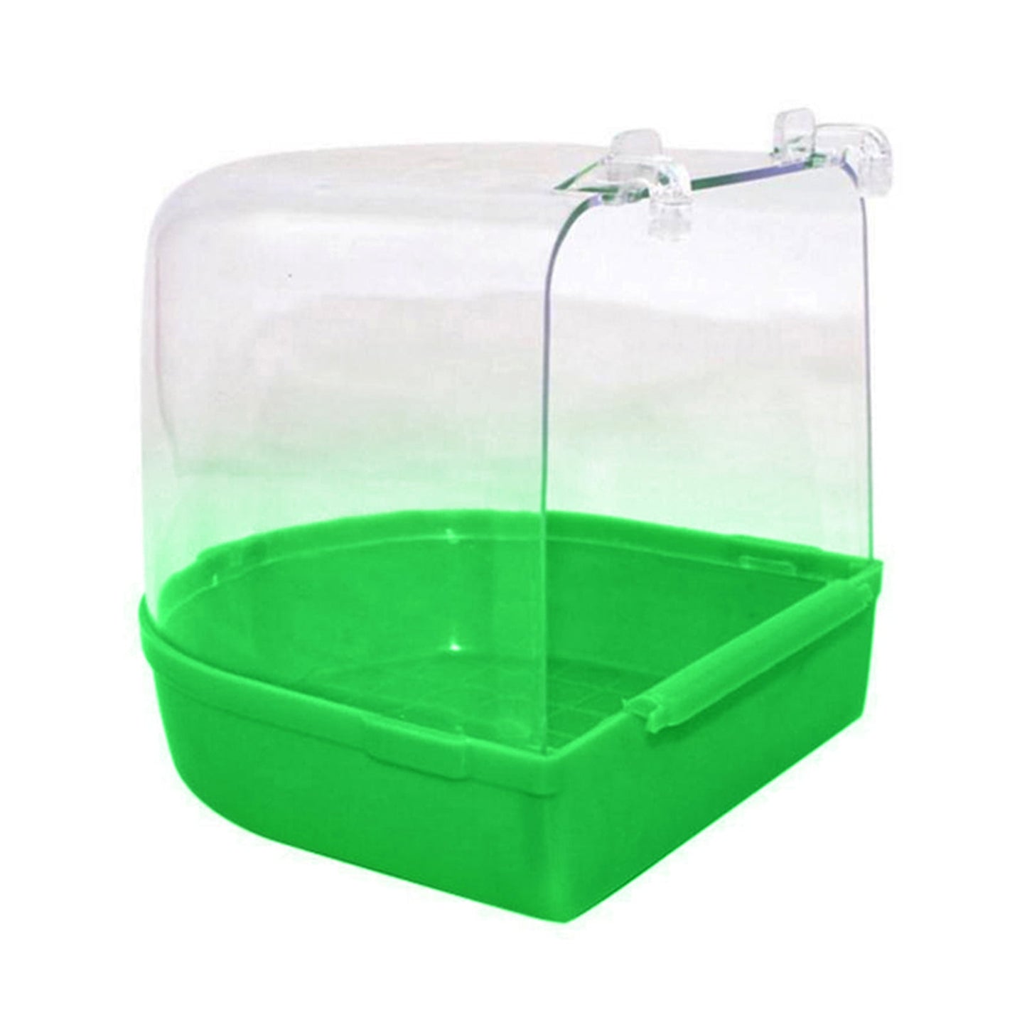 Walbest Transparent Bird Bath Box Bird Cage Accessory Bathing Parakeet Caged Bird Bathing Tub, for Pet Small Birds Canary Budgies Parrot Parakeet Finch Canary Parrot Lovebird