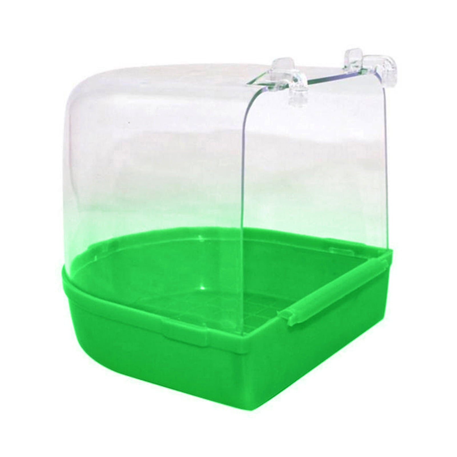 Walbest Transparent Bird Bath Box Bird Cage Accessory Bathing Parakeet Caged Bird Bathing Tub, for Pet Small Birds Canary Budgies Parrot Parakeet Finch Canary Parrot Lovebird