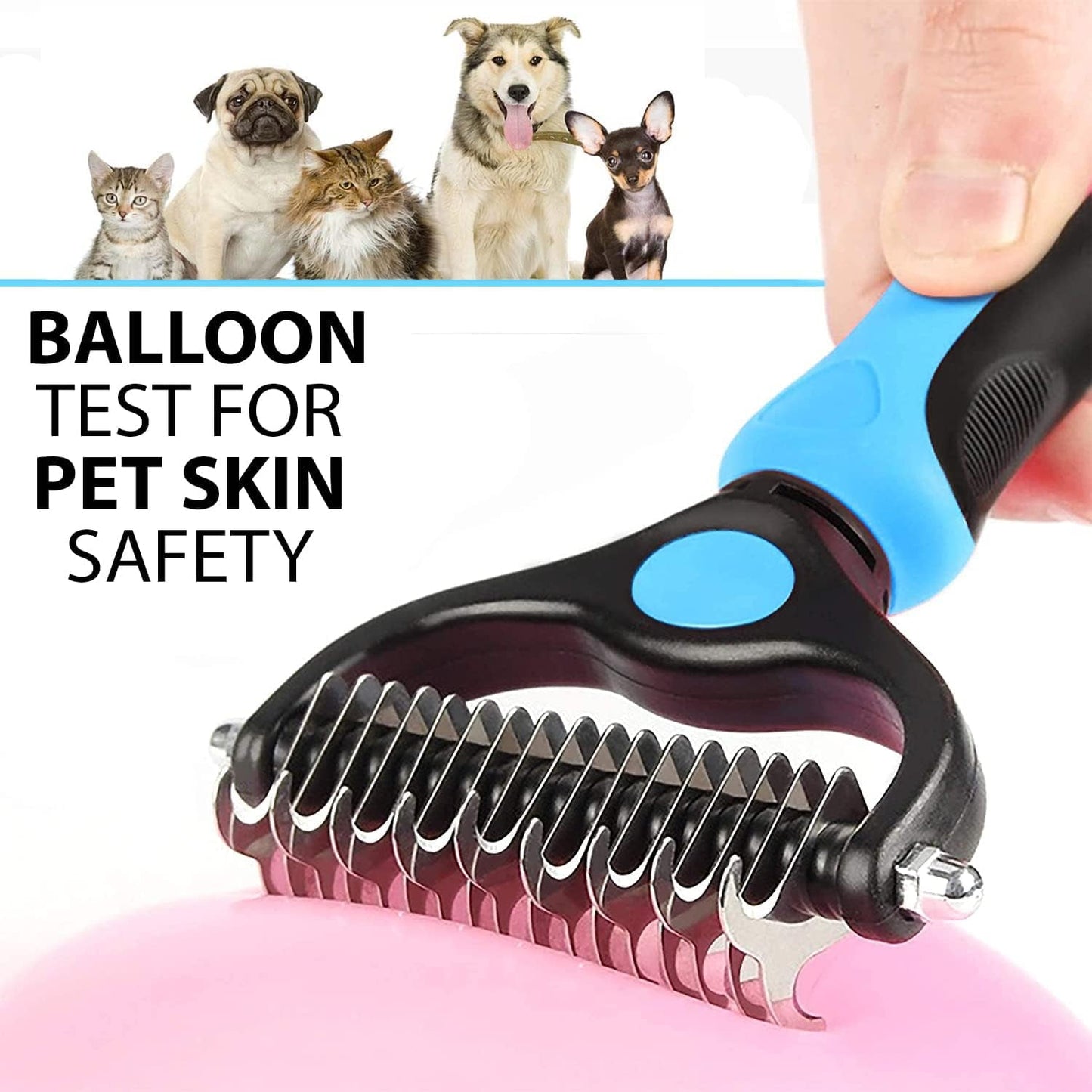 DXIMRX 3 Pack Pet Grooming Rake, Self-Cleaning Dematting Pin Slicker Brush Comb, Deshedding Tool for Dogs and Cats