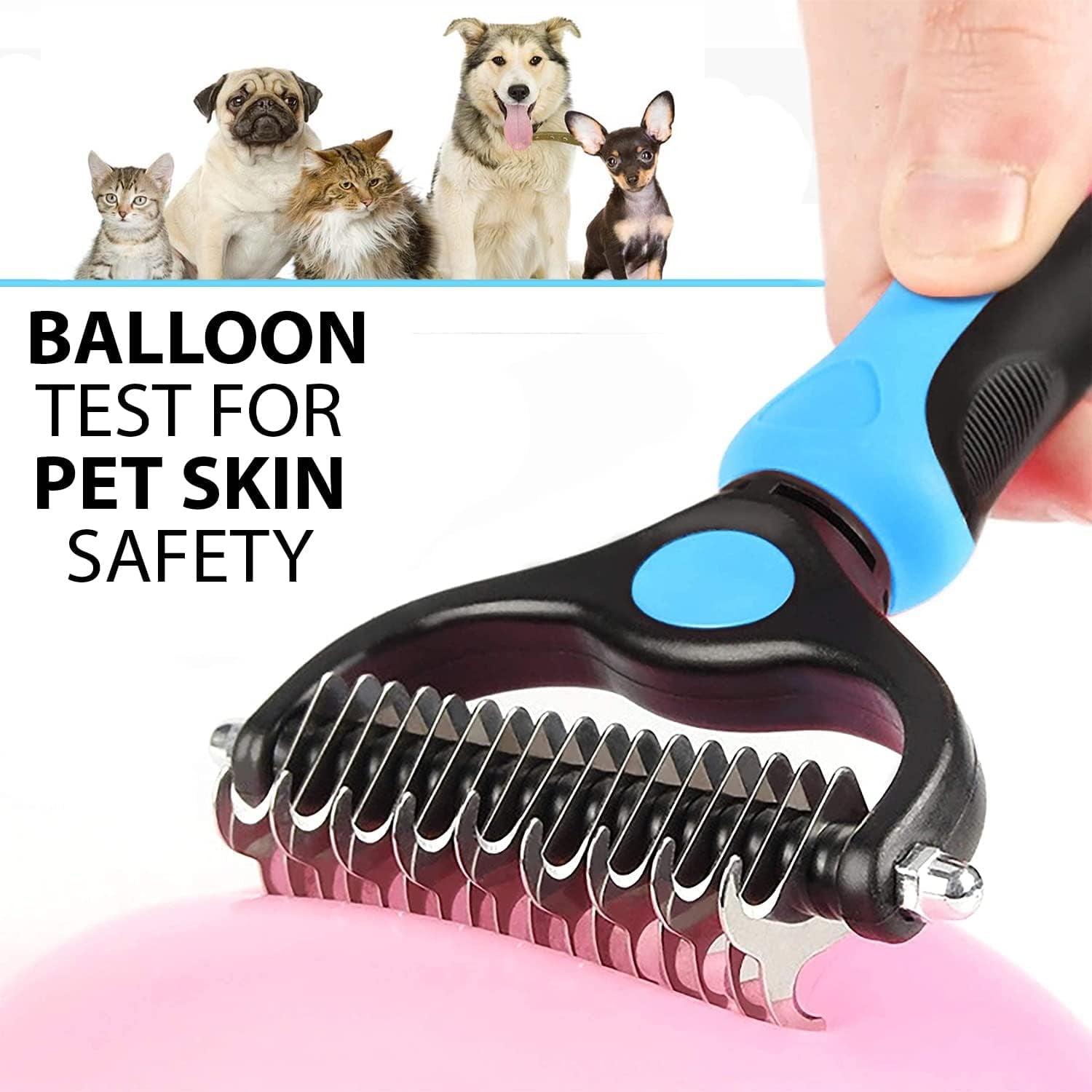 DXIMRX 3 Pack Pet Grooming Rake, Self-Cleaning Dematting Pin Slicker Brush Comb, Deshedding Tool for Dogs and Cats