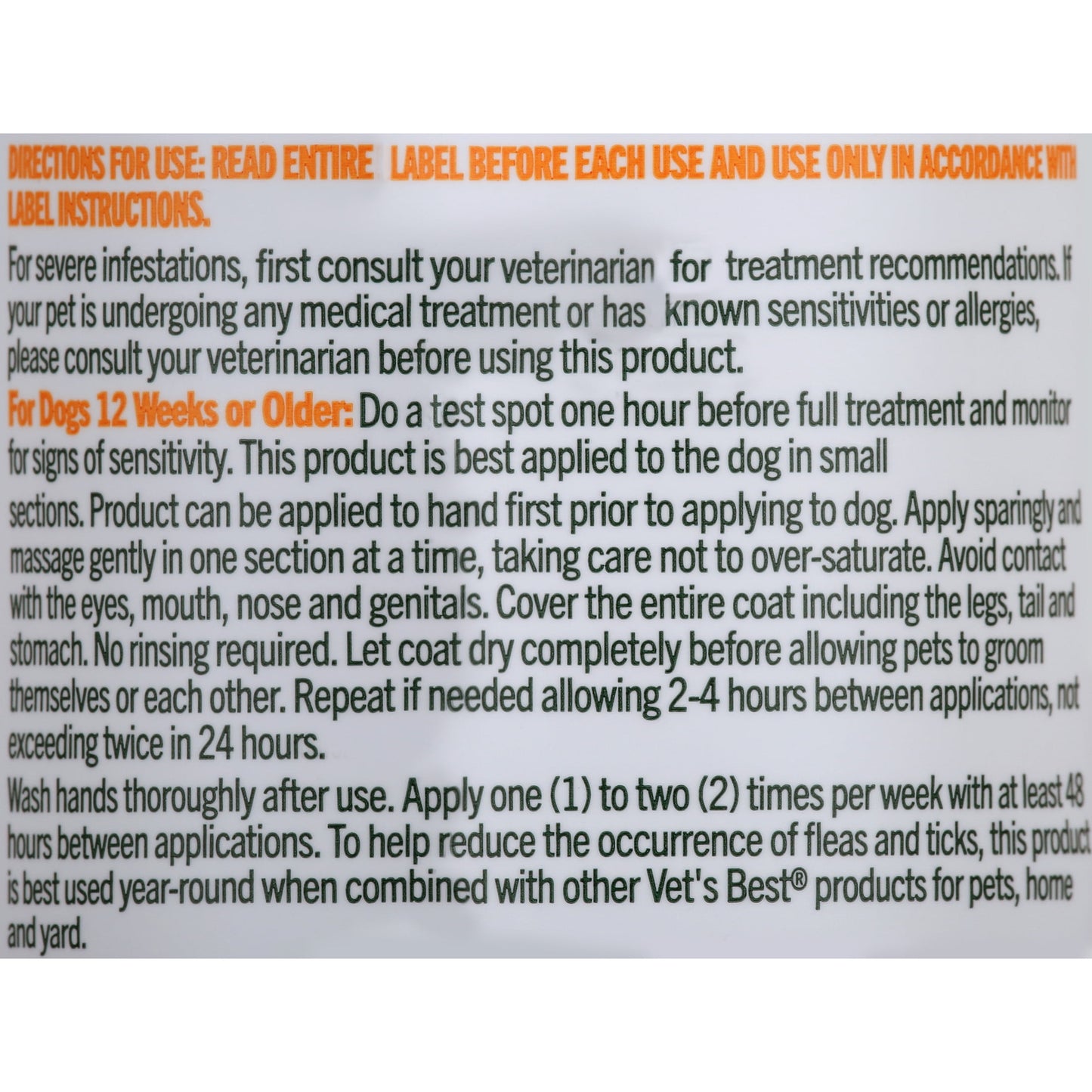 Vet's Best Flea & Tick Waterless Bath Foam for Dogs - Peppermint Scented - 8 oz.
