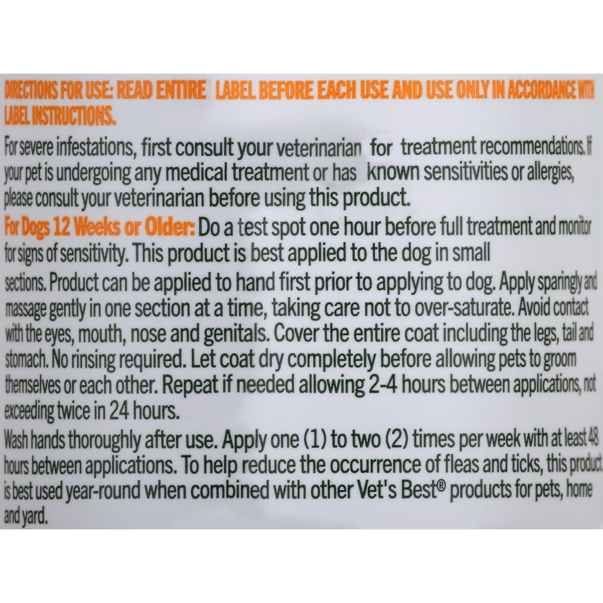 Vet's Best Flea & Tick Waterless Bath Foam for Dogs - Peppermint Scented - 8 oz.